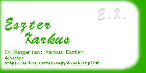 eszter karkus business card